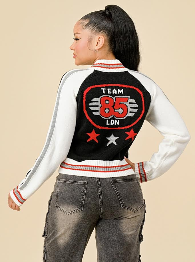 Megan Varsity Jacket (Blk)