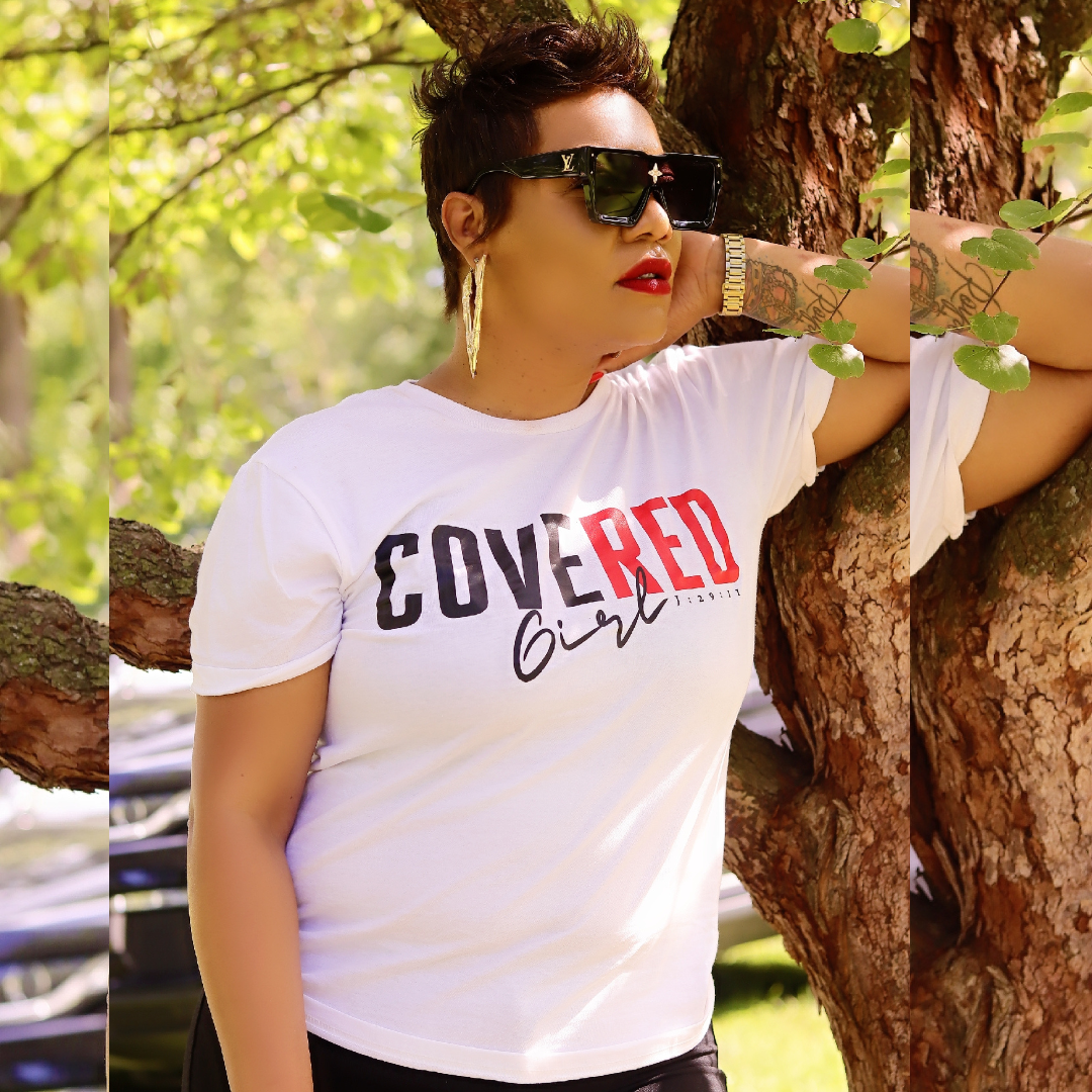 Covered Girl J:29:11 T-shirt (White)