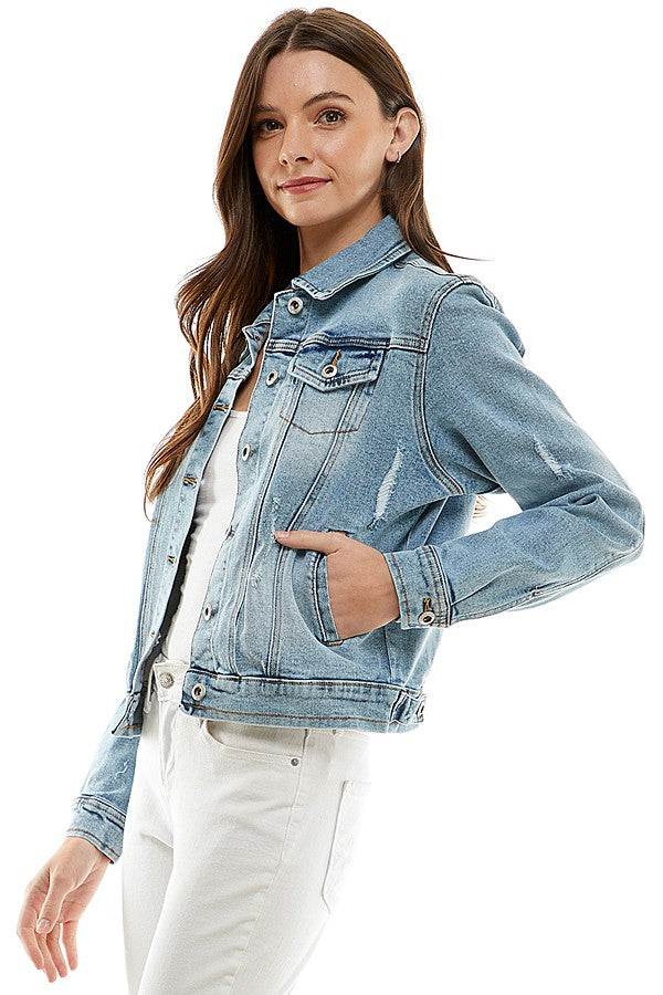Carmen Denim Jacket (Lt. Blu.)