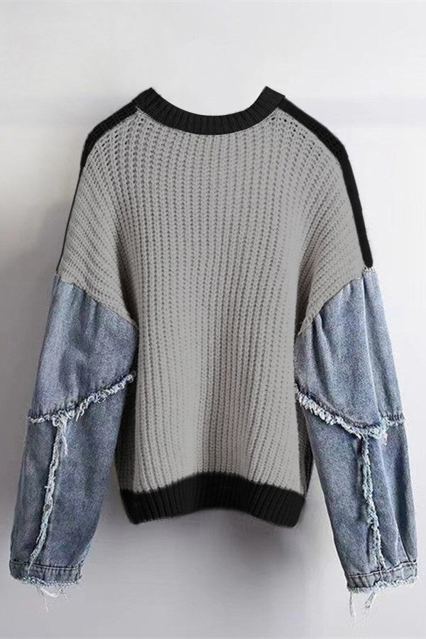 Andrea Colorblock Sweater (Blk)