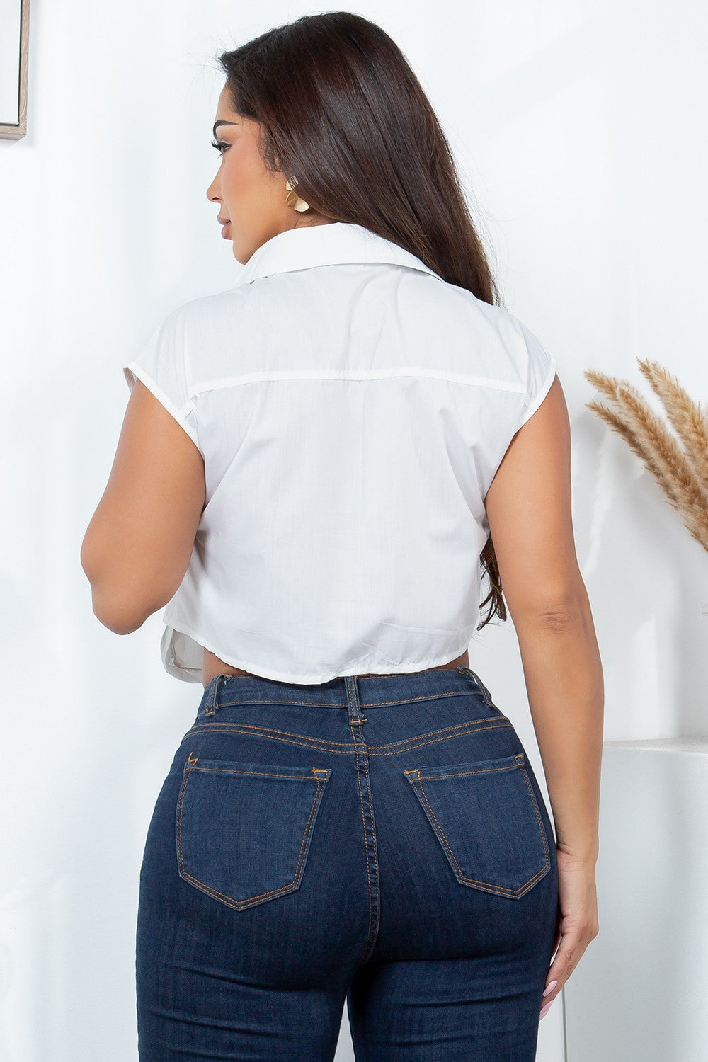 Bye Felecia Cargo Top-Wht