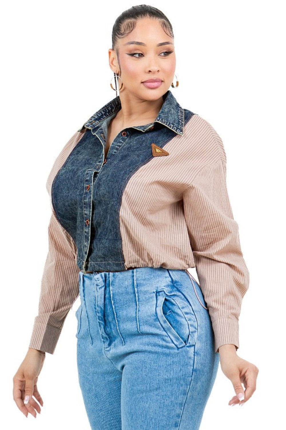 Lexi Striped Contrast Top