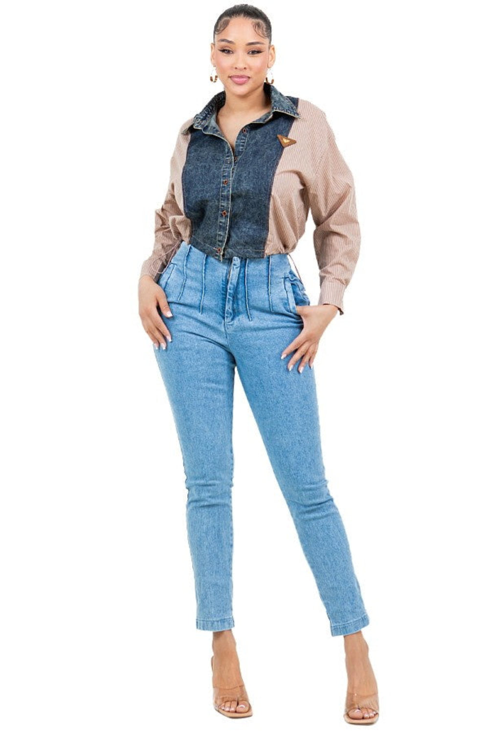 Lexi Striped Contrast Top