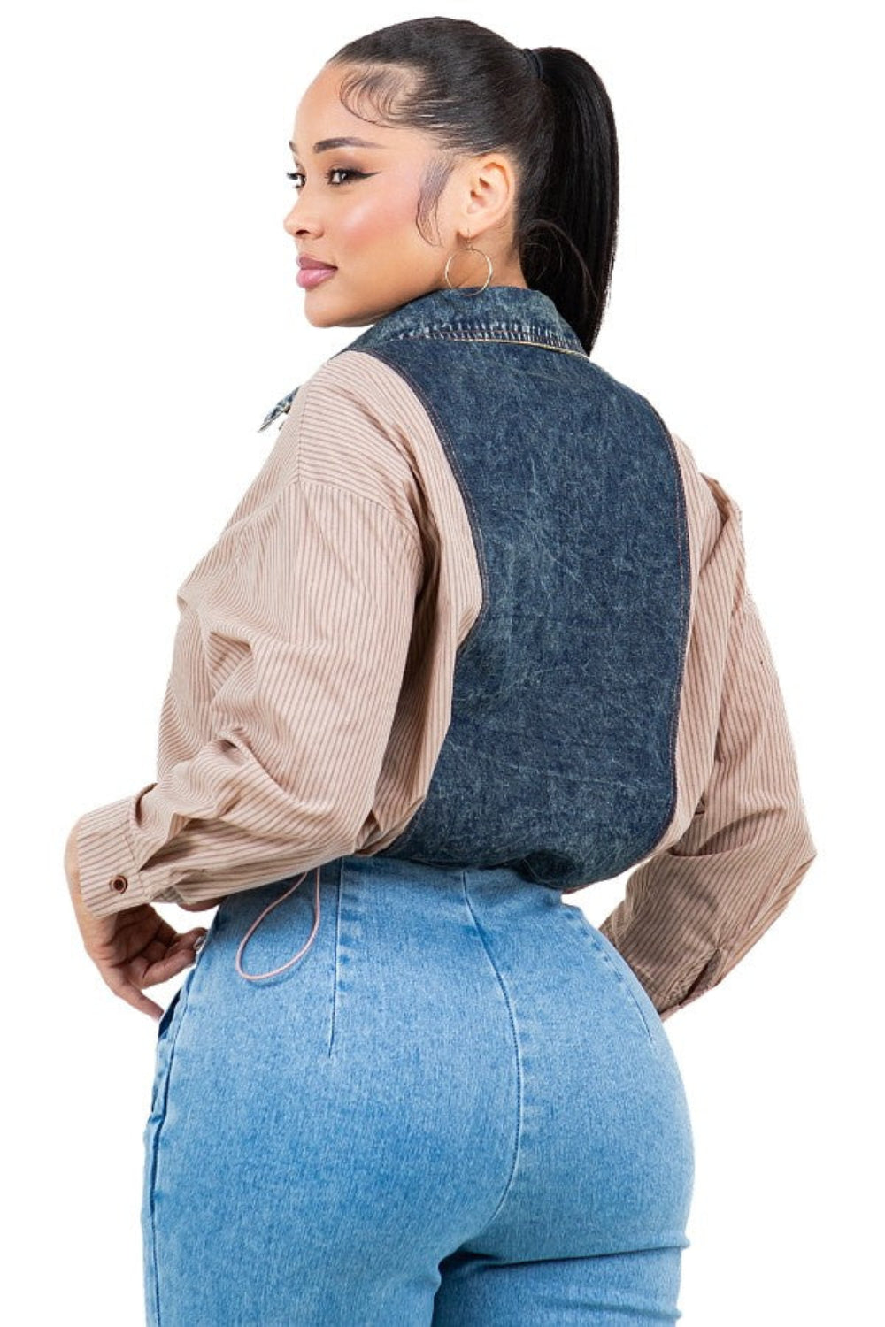 Lexi Striped Contrast Top