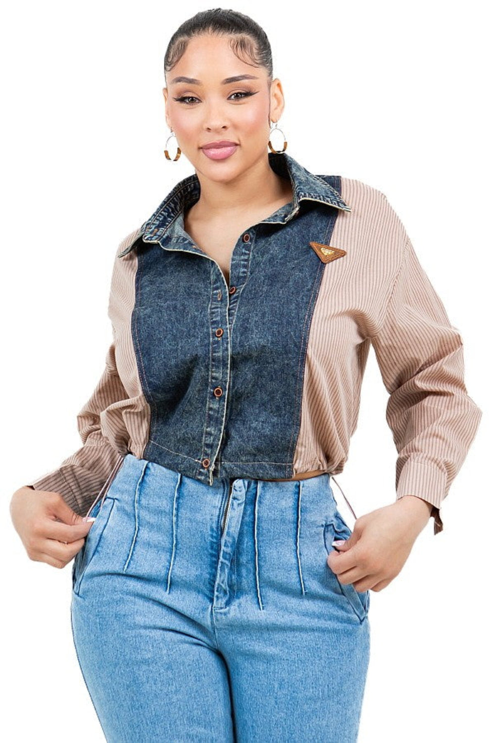 Lexi Striped Contrast Top