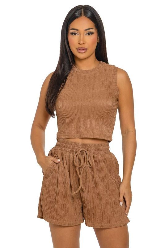 Latoya Short Set- Tan