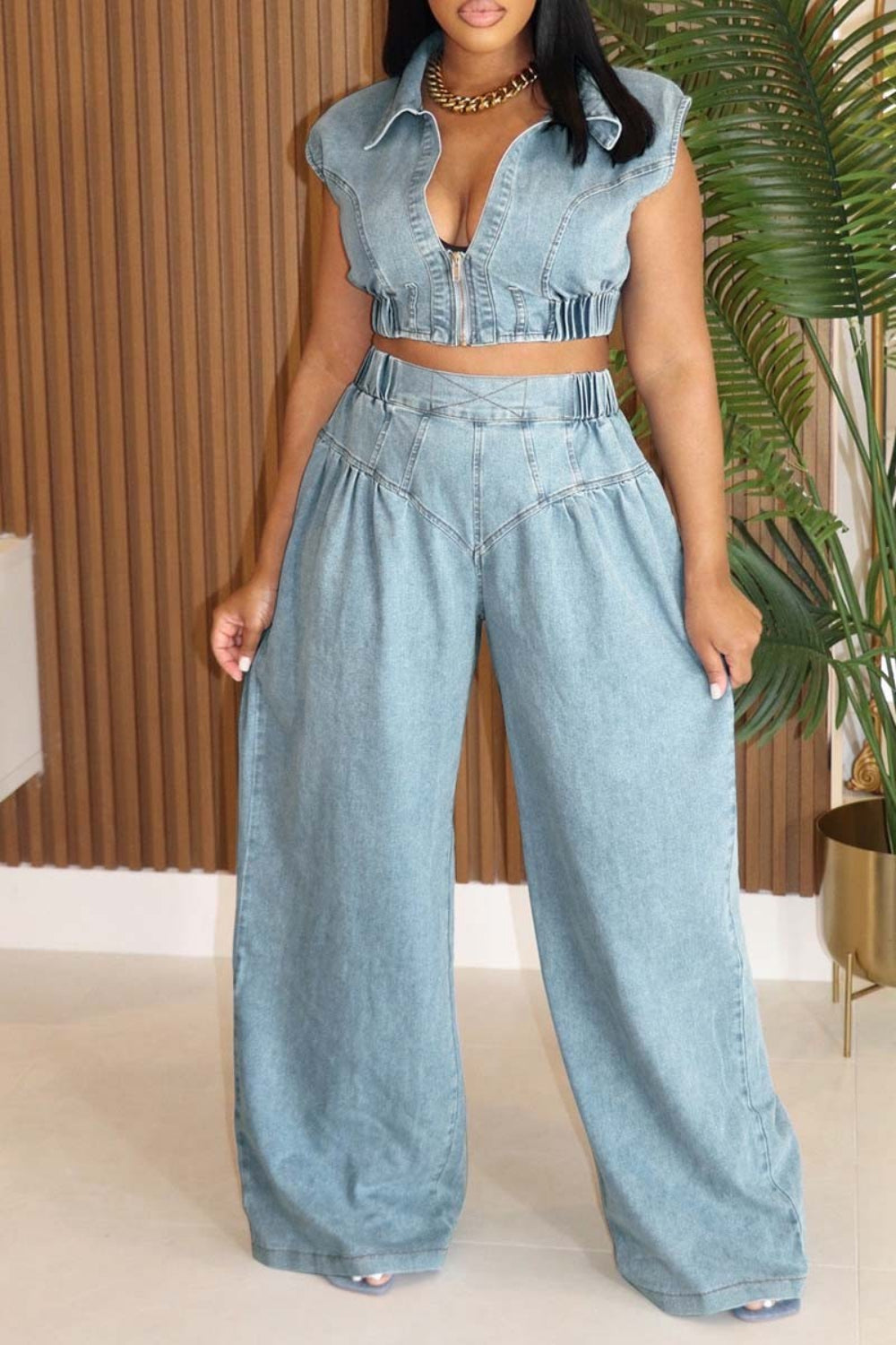 "Towanna" Denim Set