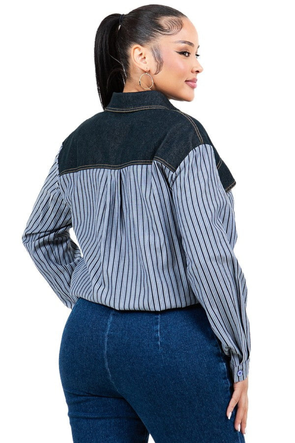 Kali Striped Contrast Top