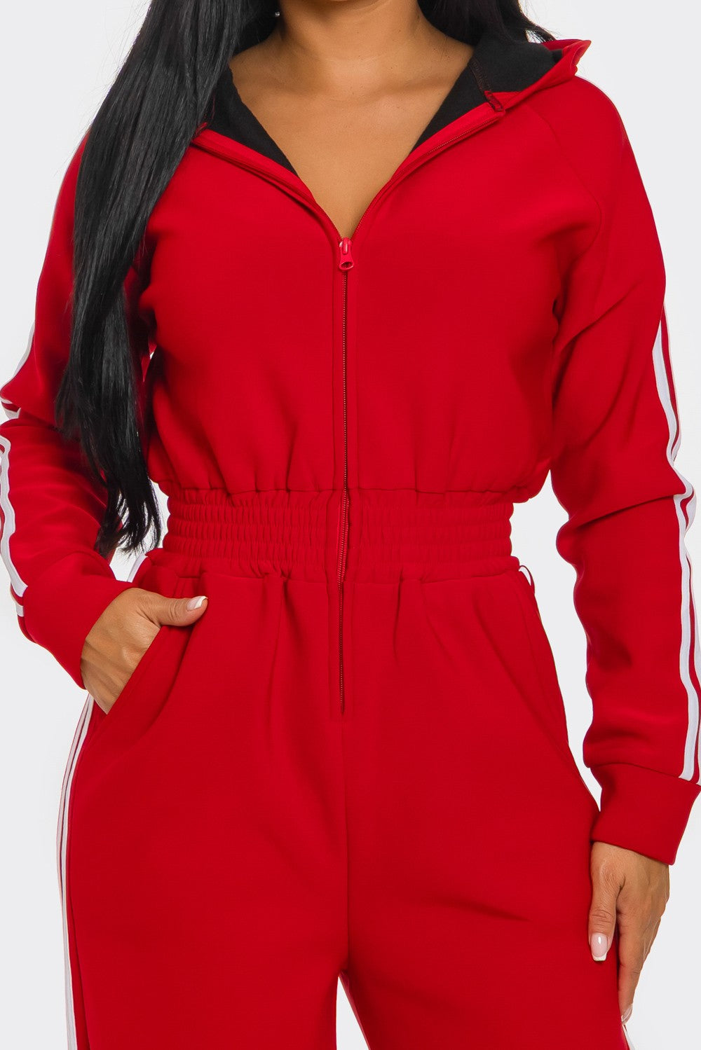In the Fast Lane Jumpsuit (Red)