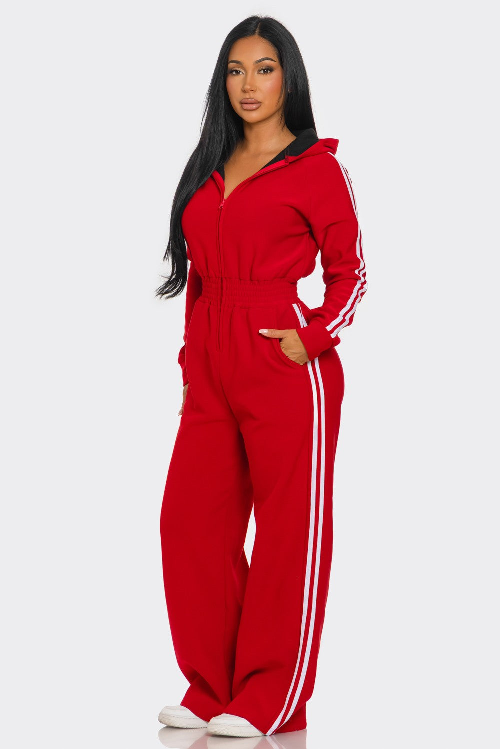 In the Fast Lane Jumpsuit (Red)