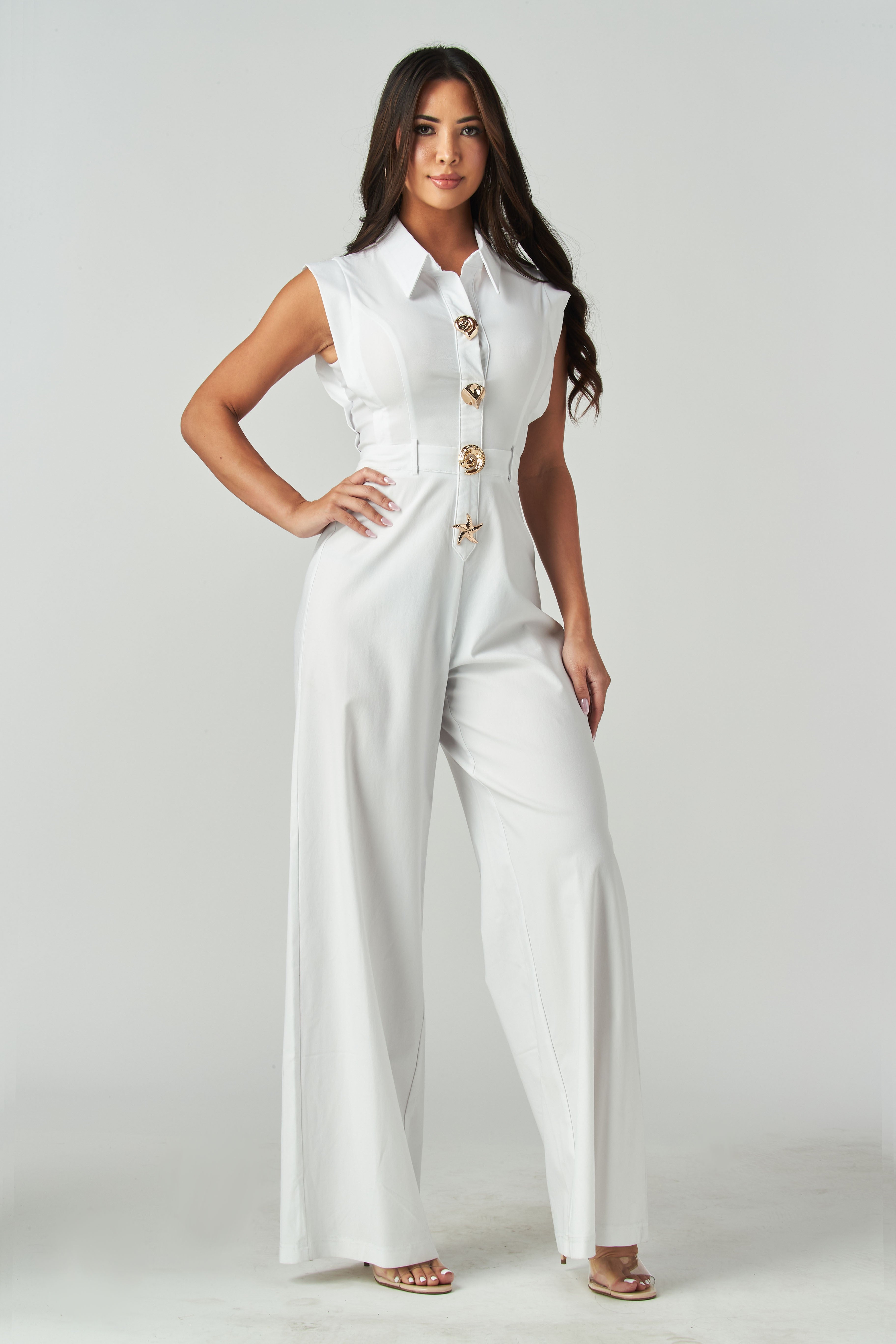 Pure Intentions Jumpsuit-White