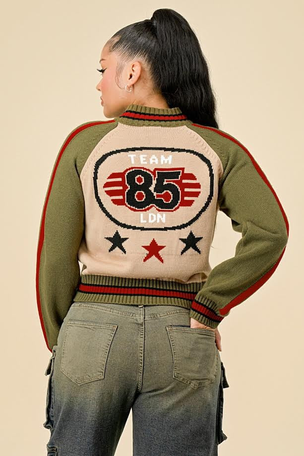 Megan Varsity Jacket (Olv)