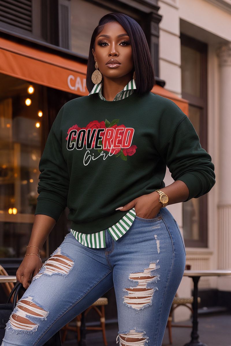 Covered Girl Floral-Green