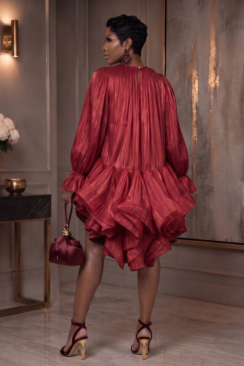 Kari Dress - Burgundy