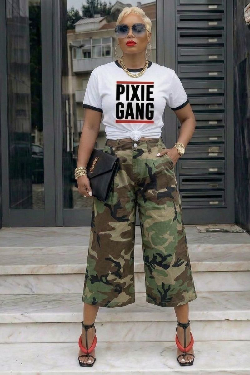 Pixie Gang Ringer Tee (blk)