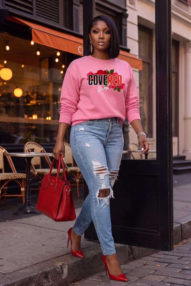Covered Girl Floral-Pink