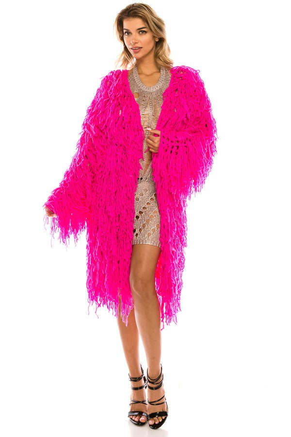 Shaggy Tassel Cardigan