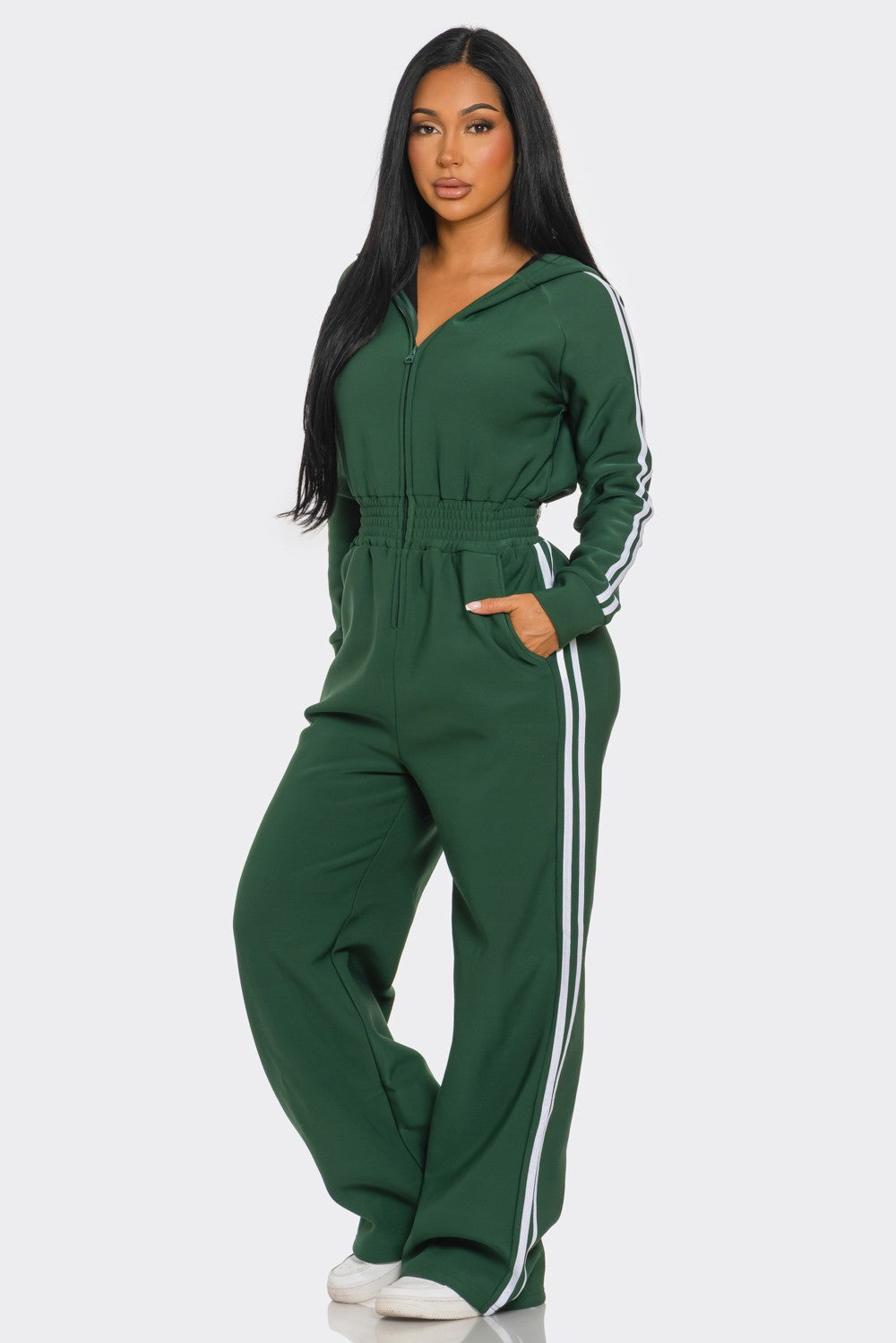 In the Fast Lane Jumpsuit (Grn)