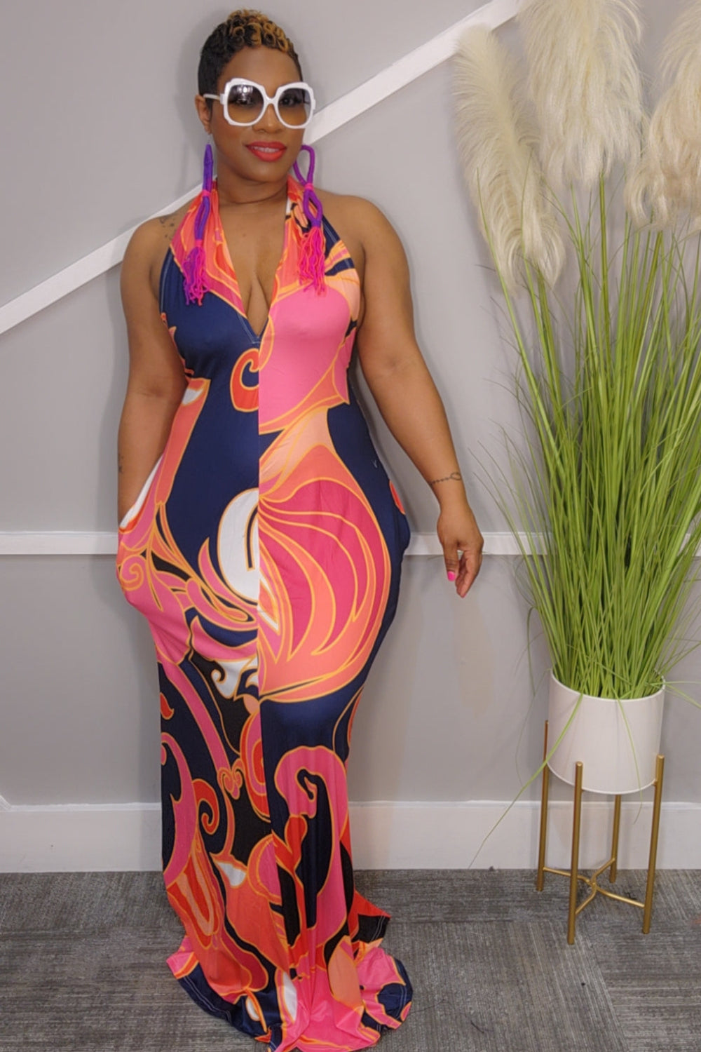 Rhiley Maxi Dress- Navy