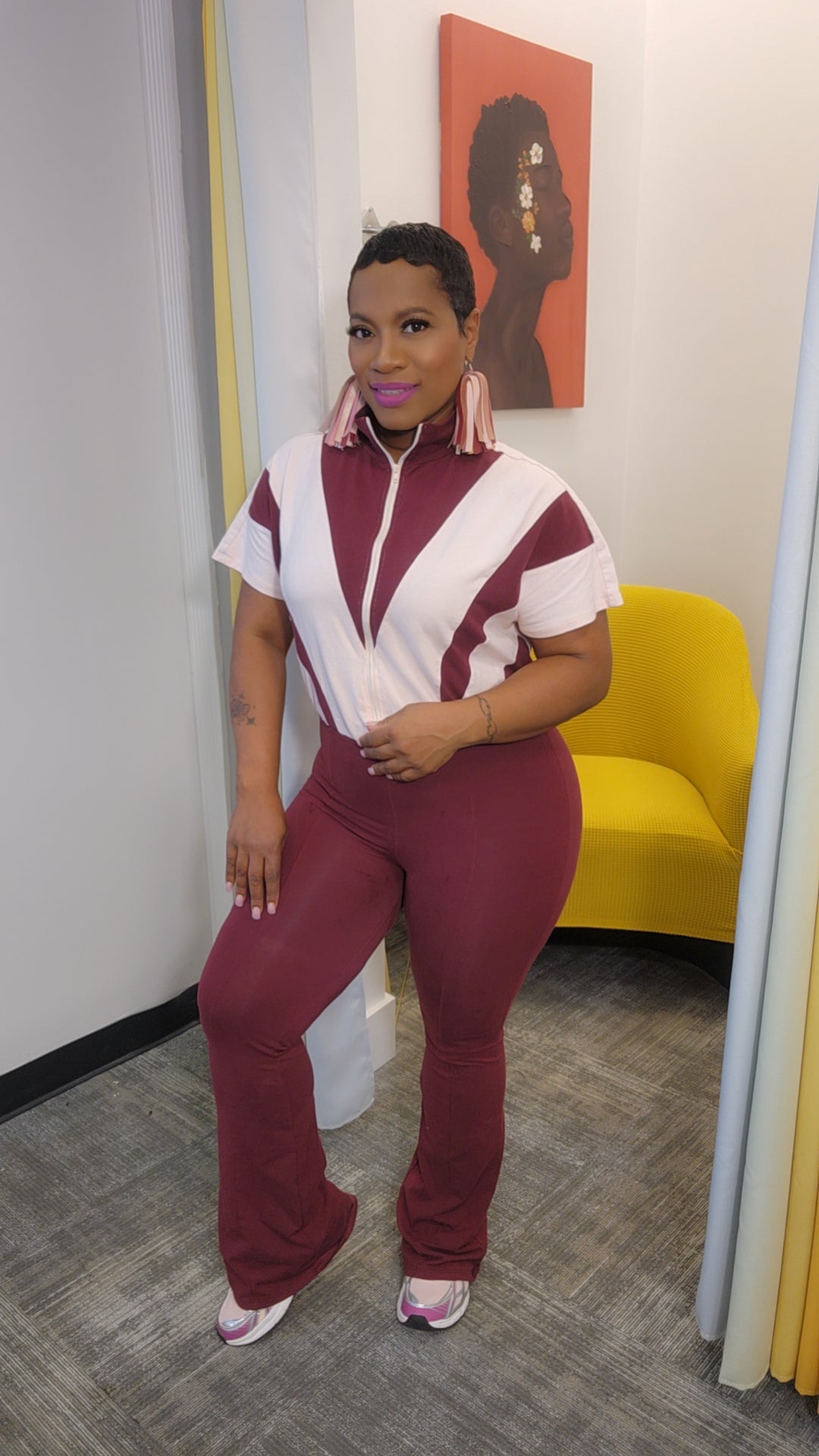 In The Right Direction Jumpsuit (Burg)