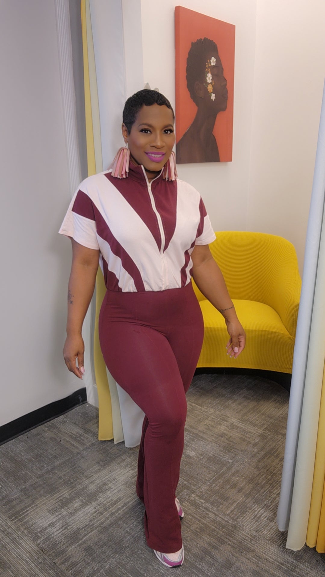 In The Right Direction Jumpsuit (Burg)