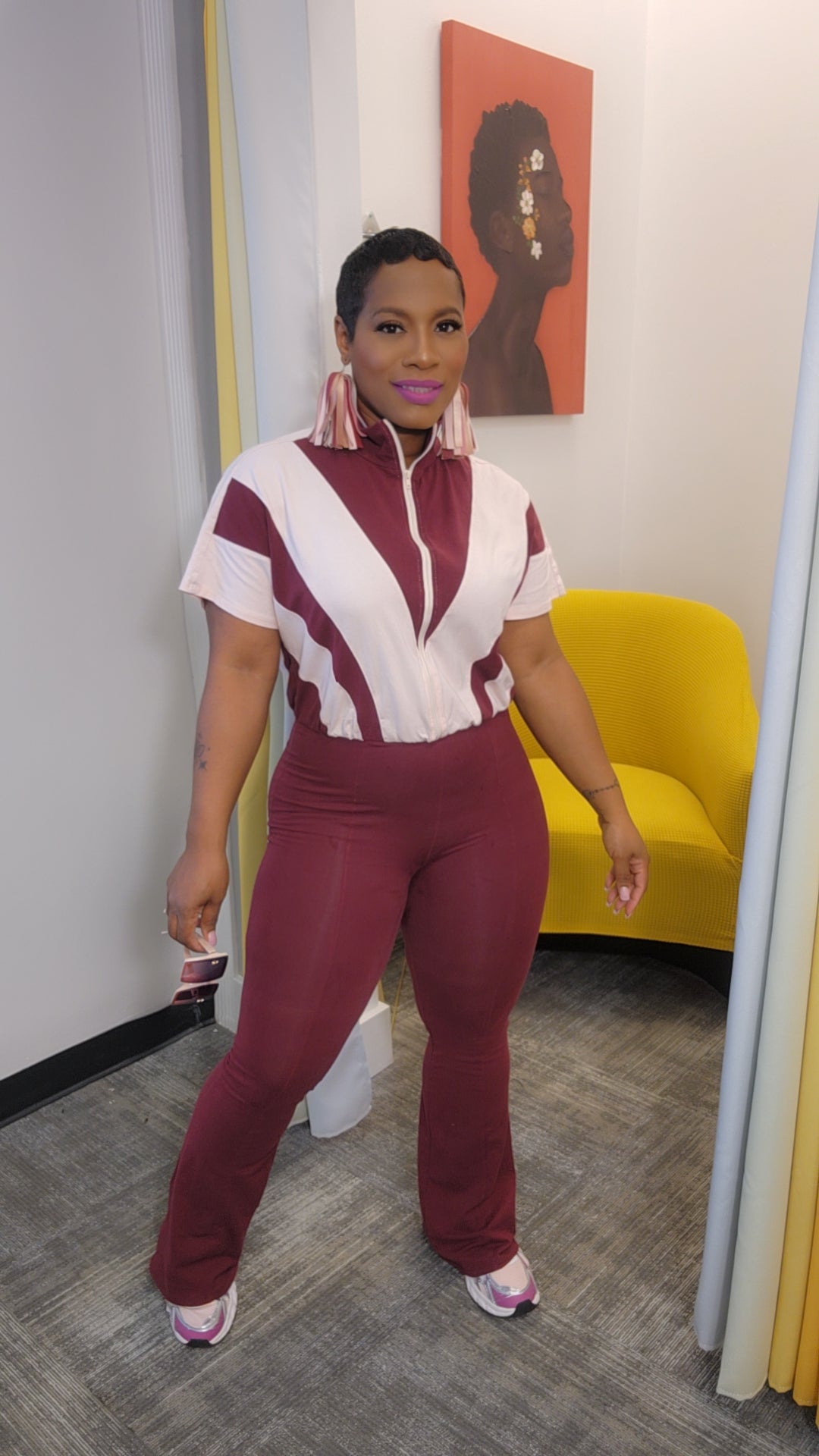 In The Right Direction Jumpsuit (Burg)