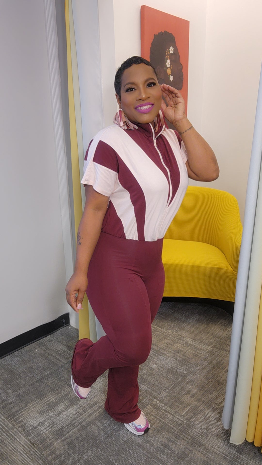 In The Right Direction Jumpsuit (Burg)