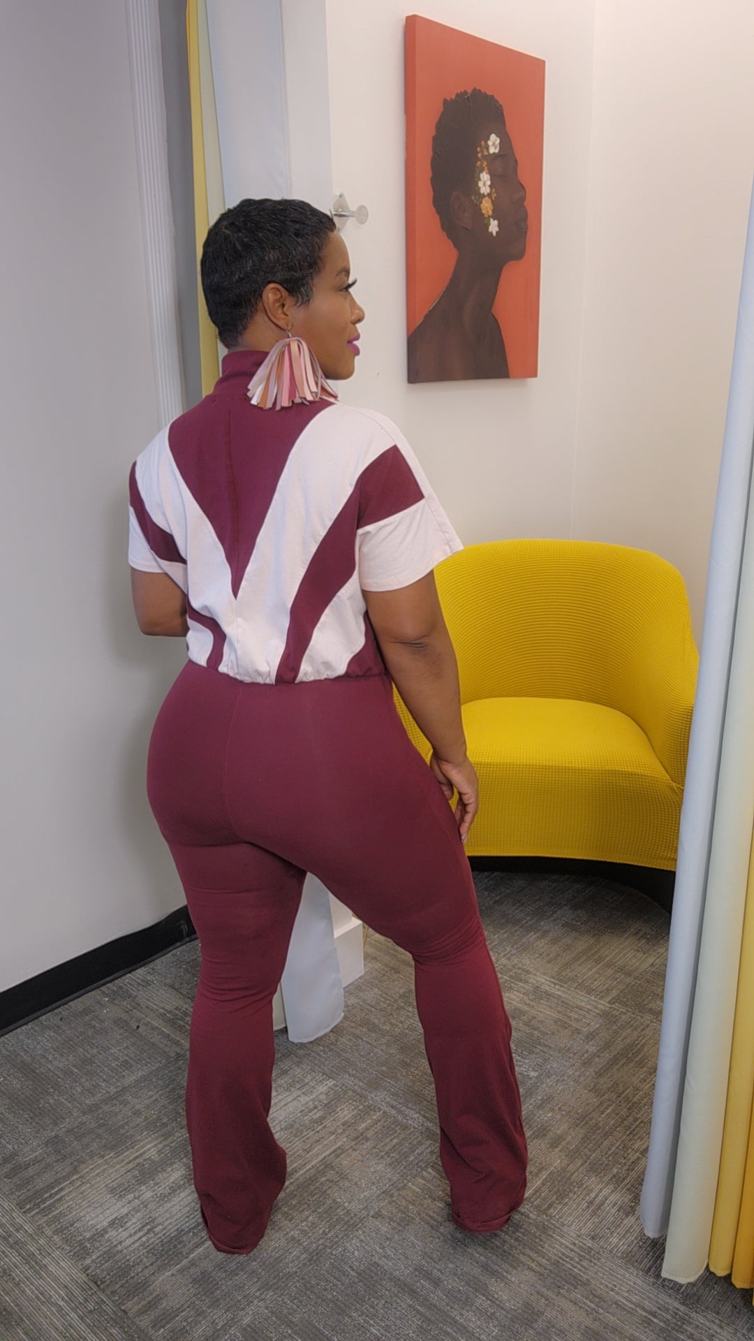 In The Right Direction Jumpsuit (Burg)