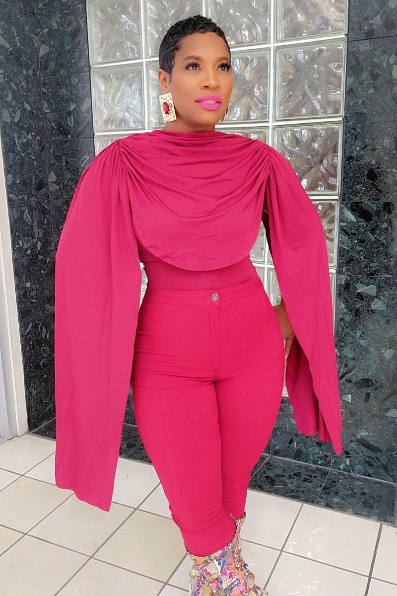 Fly Girl Bodysuit (Burg)