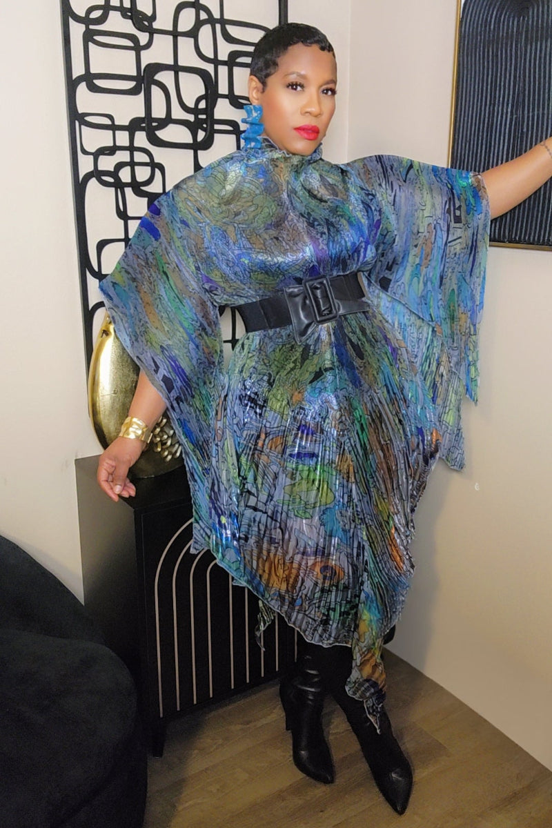 Esther Midi Dress (blue)