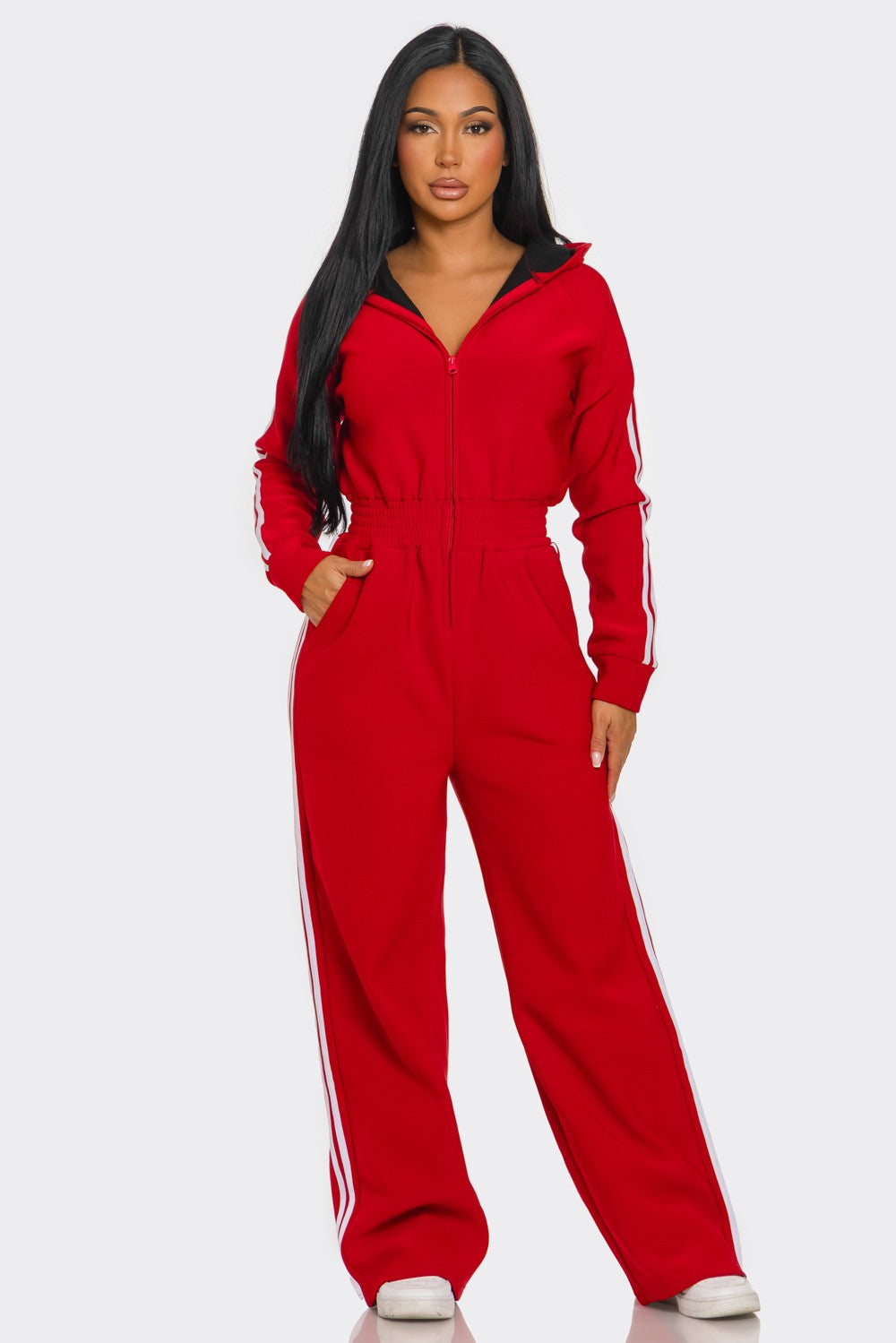 In the Fast Lane Jumpsuit (Red)