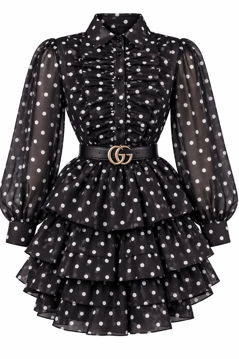 Eva Midi Dress- Polka Dot