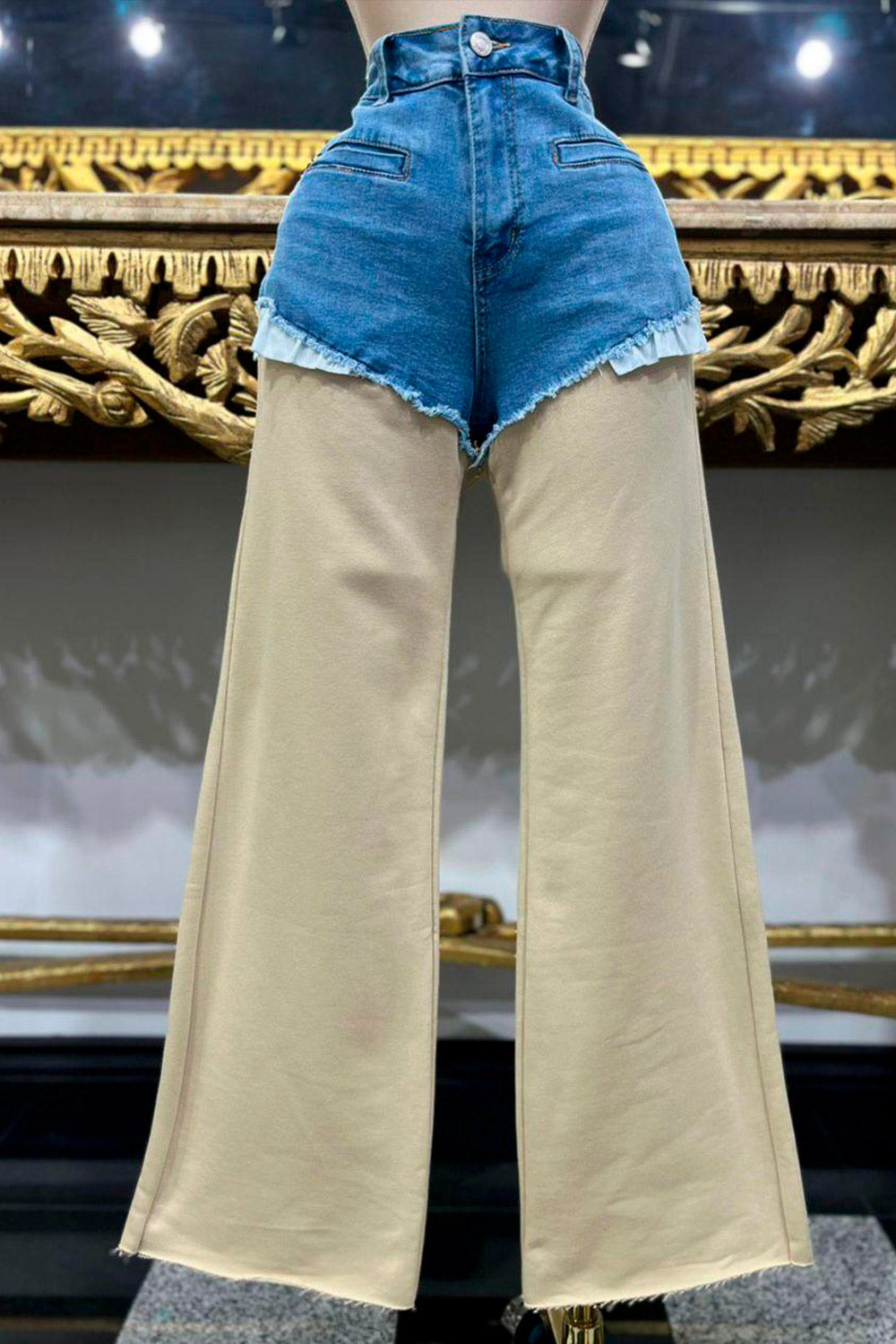 2 Time Denim Joggers (Khaki)