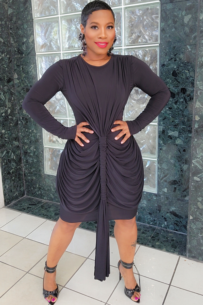 Mel B Midi Dress (Blk)
