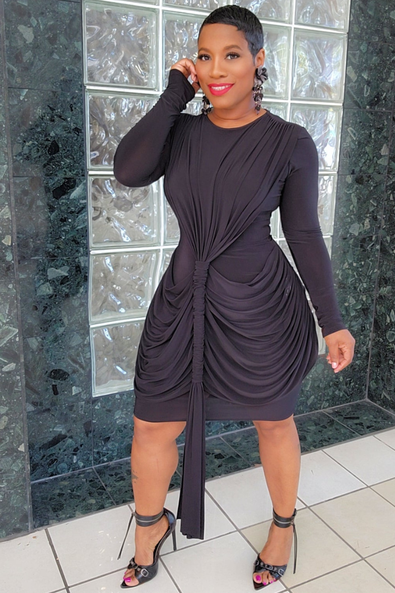Mel B Midi Dress (Blk)