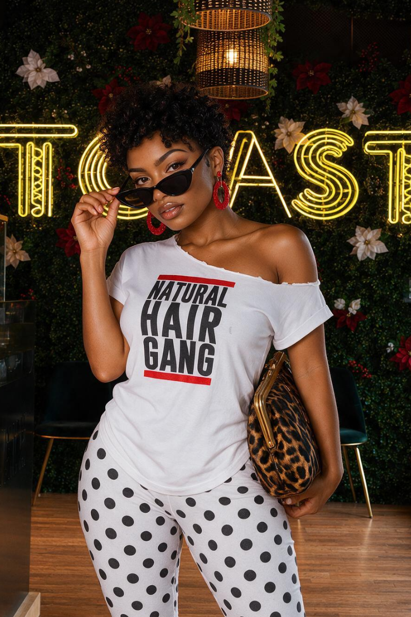 Natural Hair Gang T-shirt (Wht)