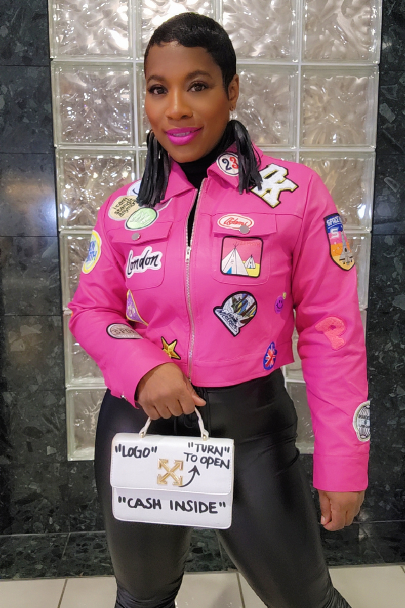 Rebel Leather Jacket (Pink)