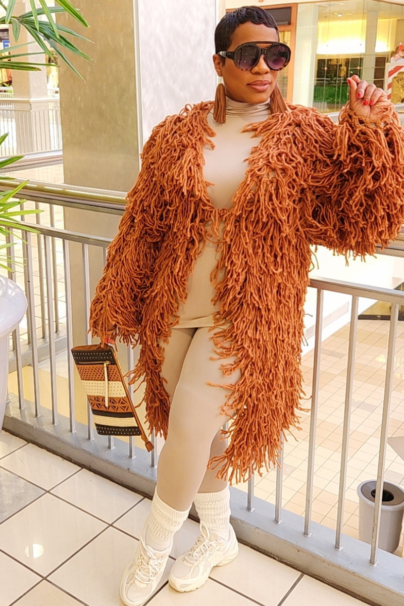 Shaggy Tassel Cardigan