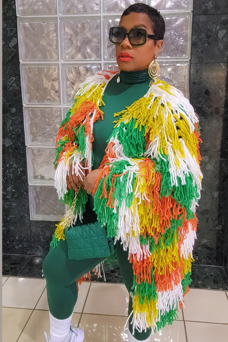 Shaggy Tassal Cardigan (Org)