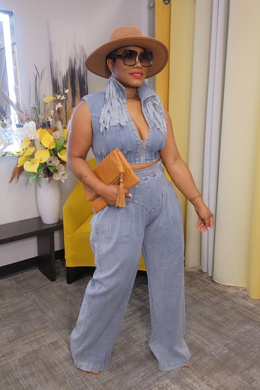 "Towanna" Denim Set