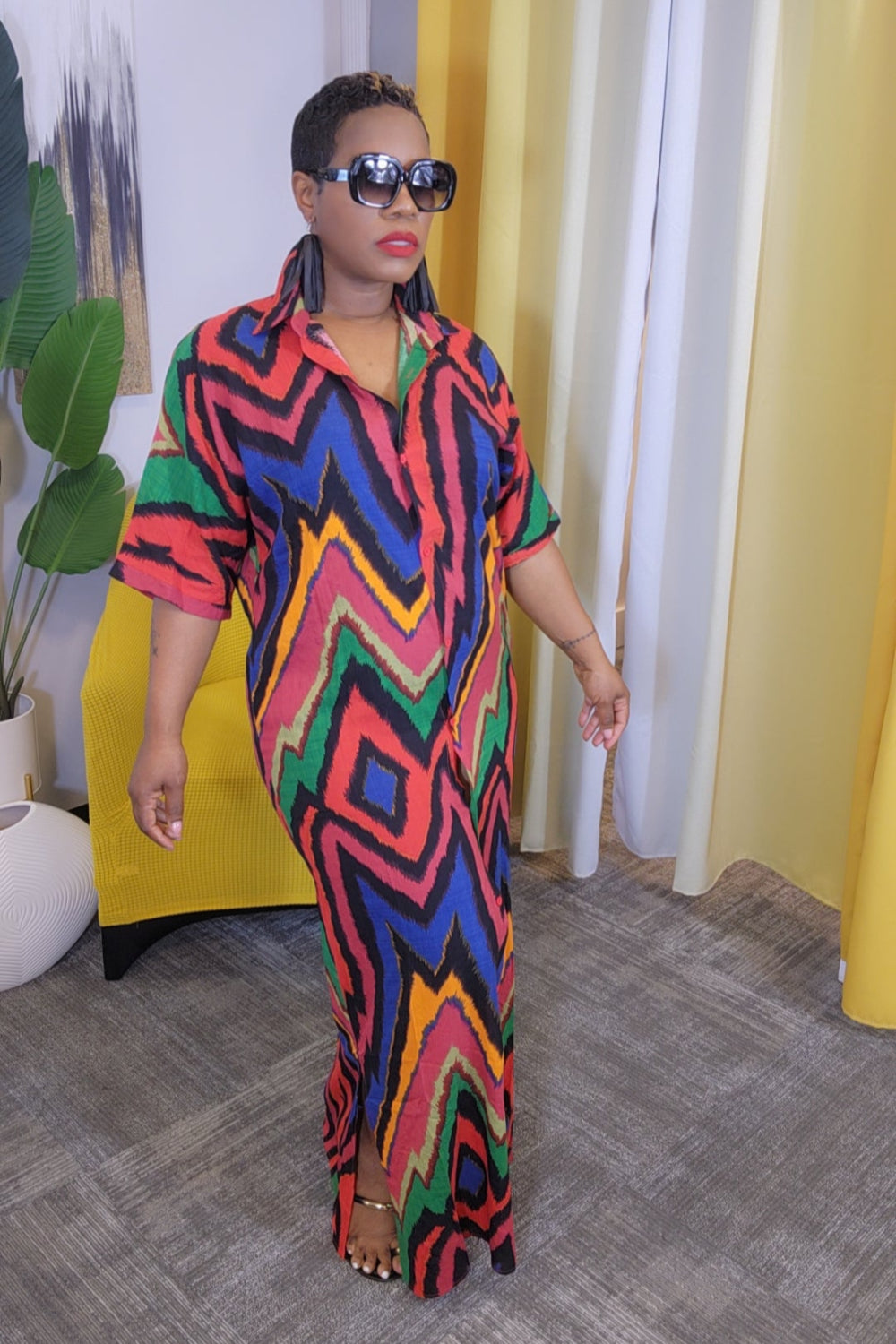 "Kendra" Maxi Shirt Dress