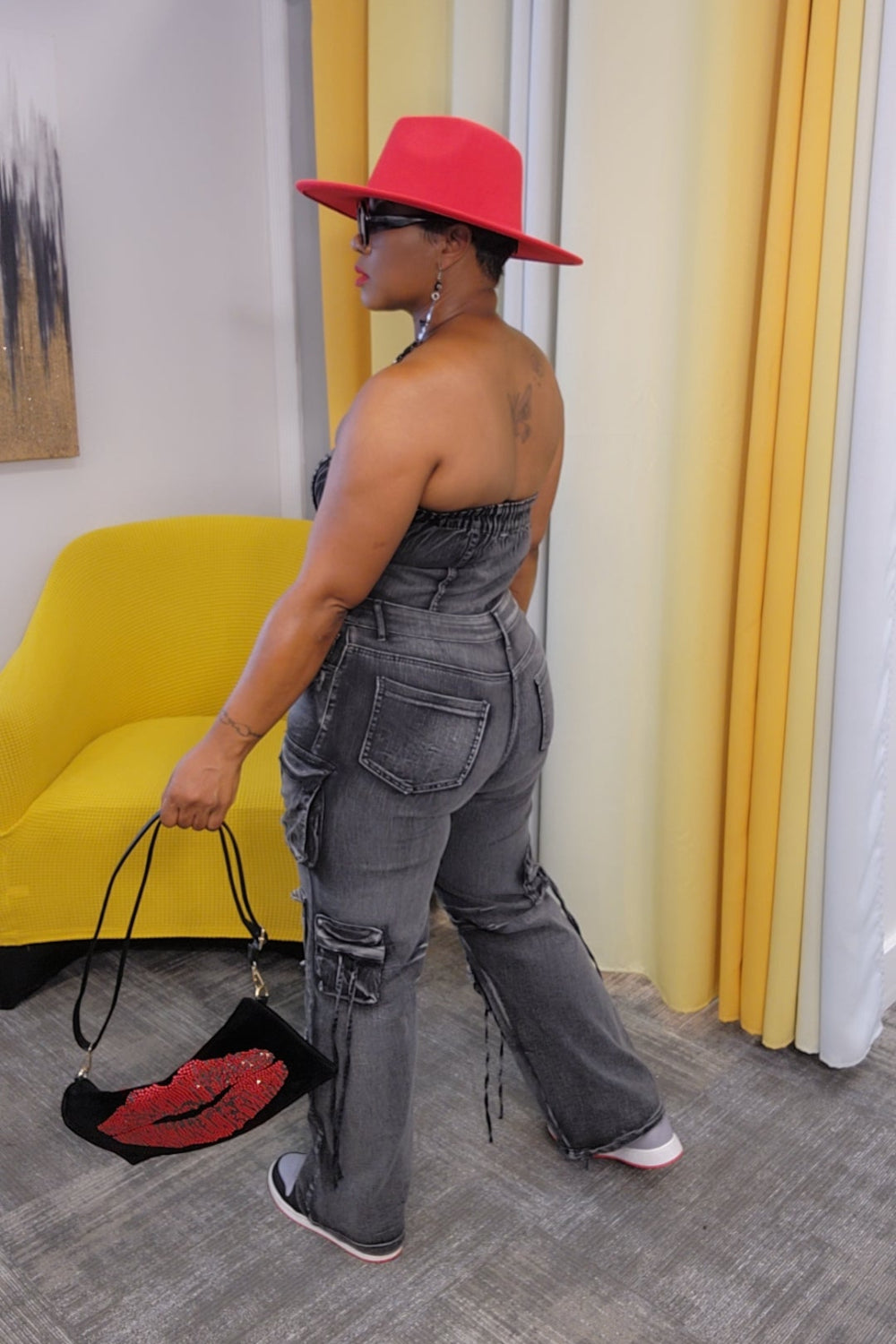 "Aliyah" Cargo Jumpsuit (blk)