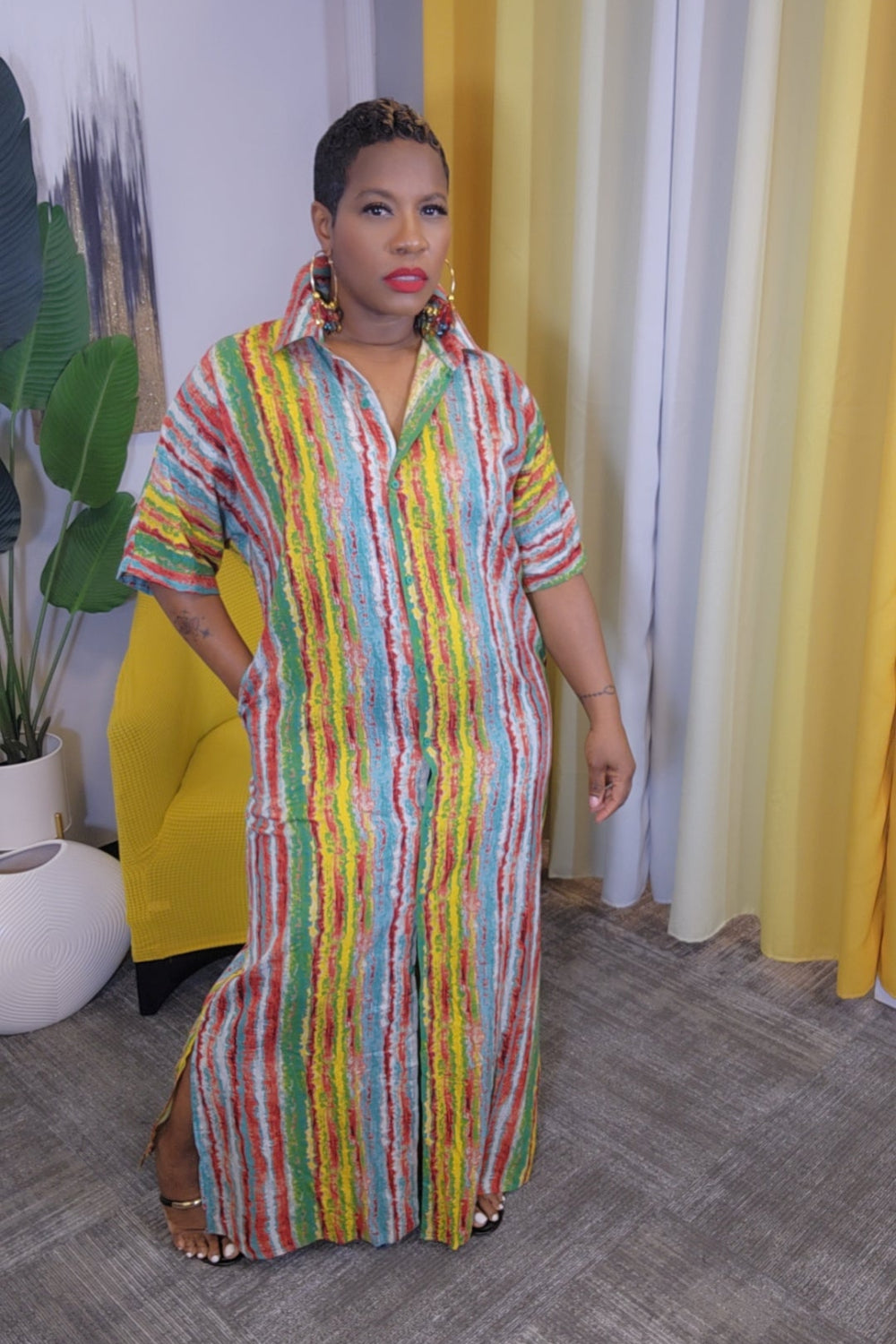 "Audrey" Maxi Shirt Dress