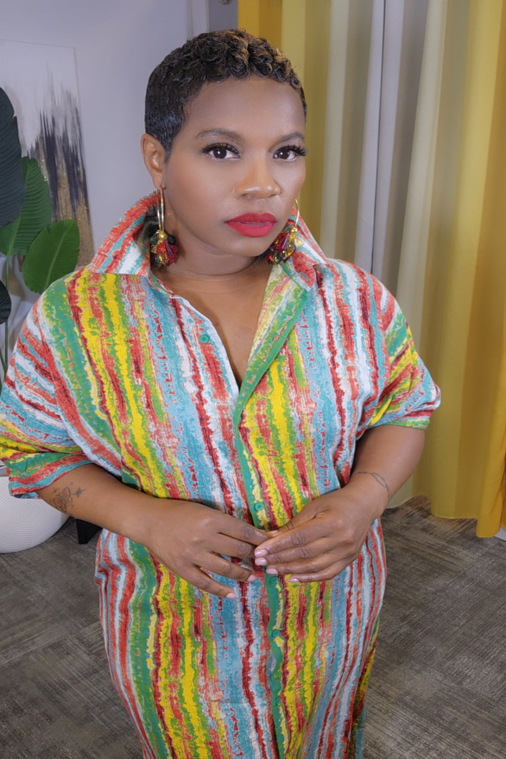 "Audrey" Maxi Shirt Dress