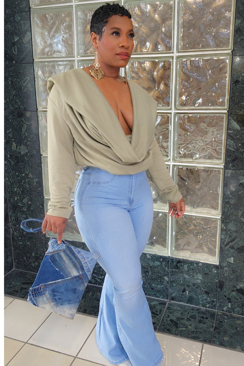 Teyanna Draped Top (Olv)