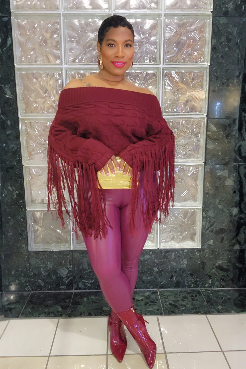 Enchanting Knit Sweater (Burg)