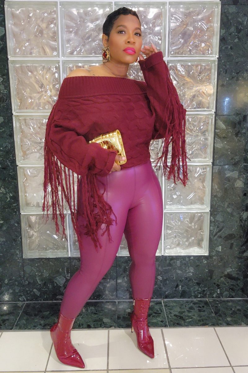 Enchanting Knit Sweater (Burg)