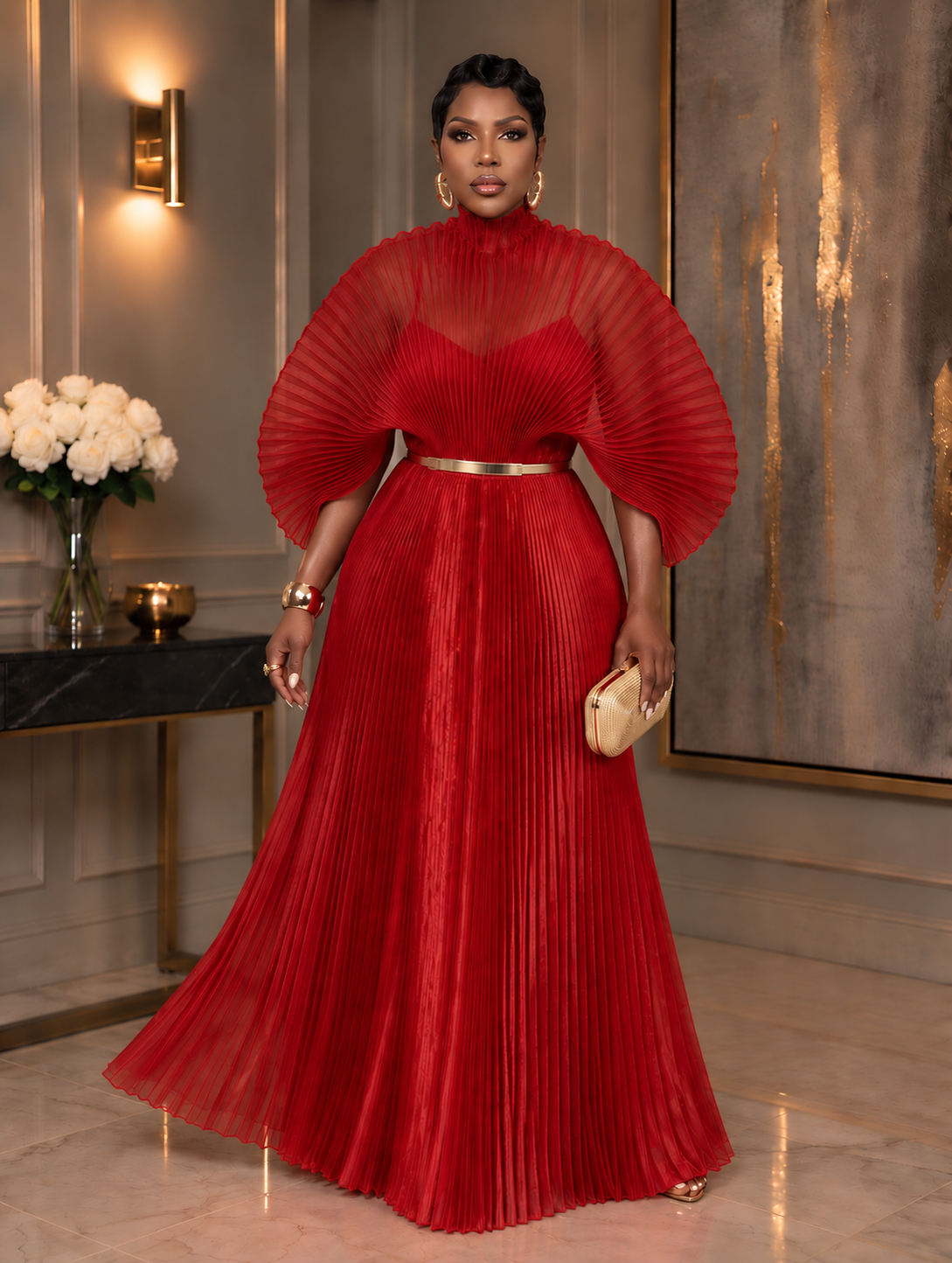 Deborah Maxi Dress (red)