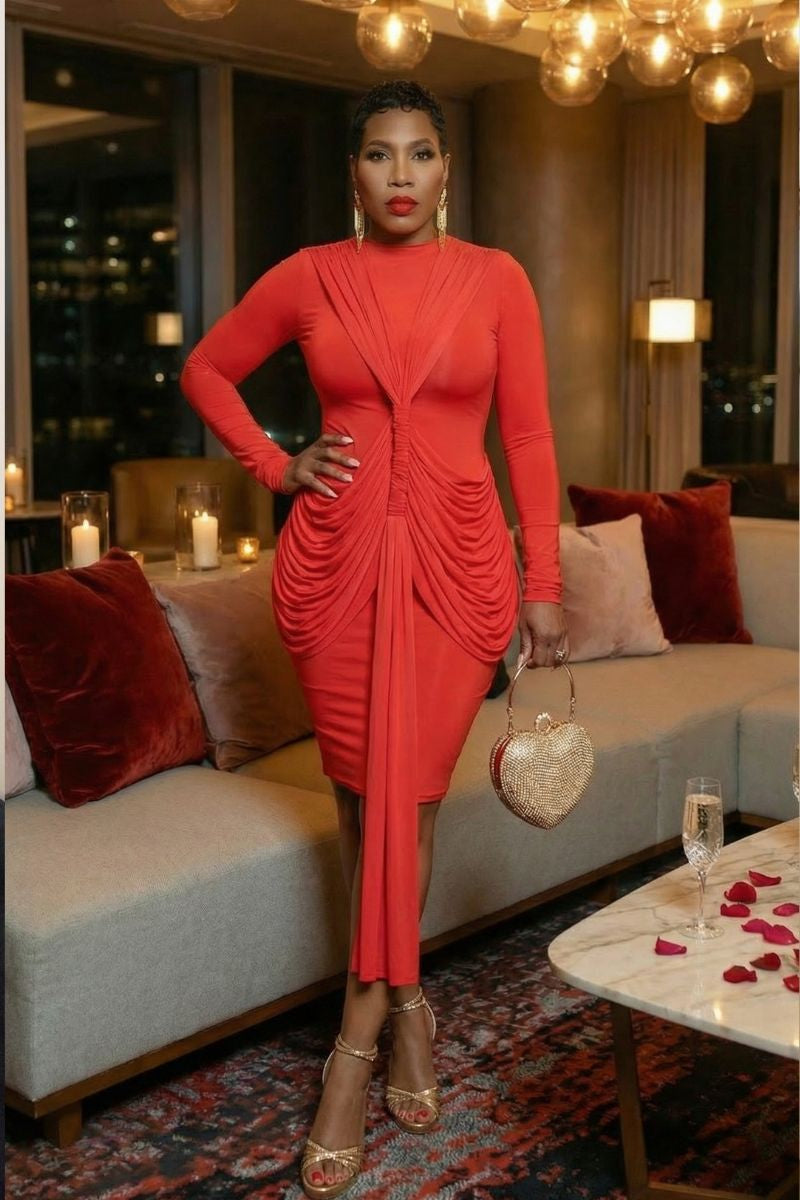 Mel B Midi Dress (red)