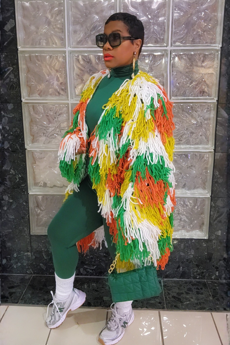 Shaggy Tassal Cardigan (Org)